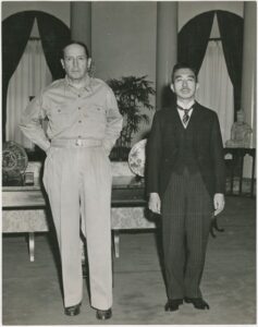 Emperor Hirohito and General Douglas MacArthur at US Embassy Tokyo 1945