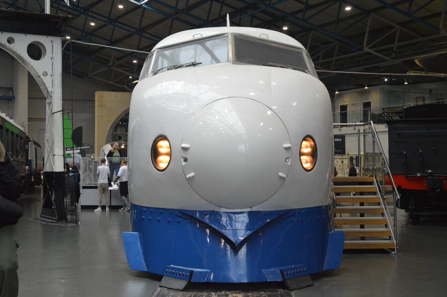 0 Series Shinkansen bullet train preserved at National Railway Museum York 1964 Tokaido