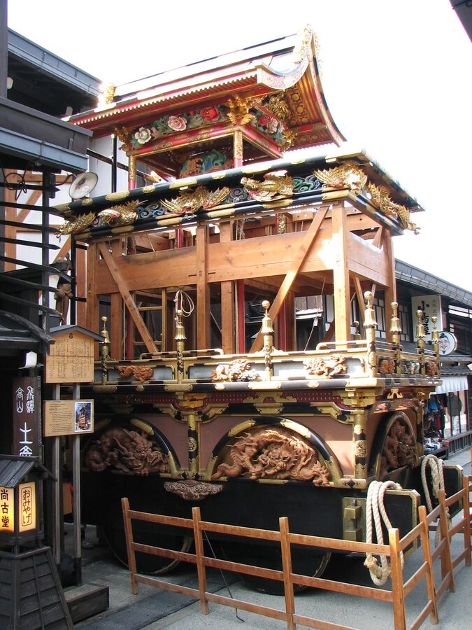 Ebisu-tai spring yatai featuring the god Ebisu at Takayama Sanno Matsuri