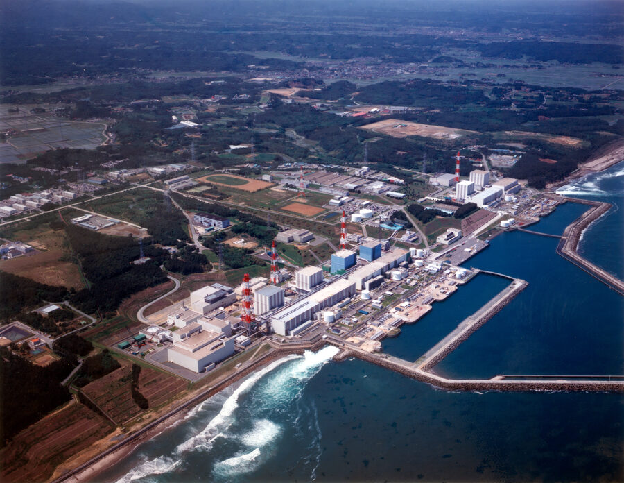 Aerial view of the Fukushima Daiichi Nuclear Power Plant complex