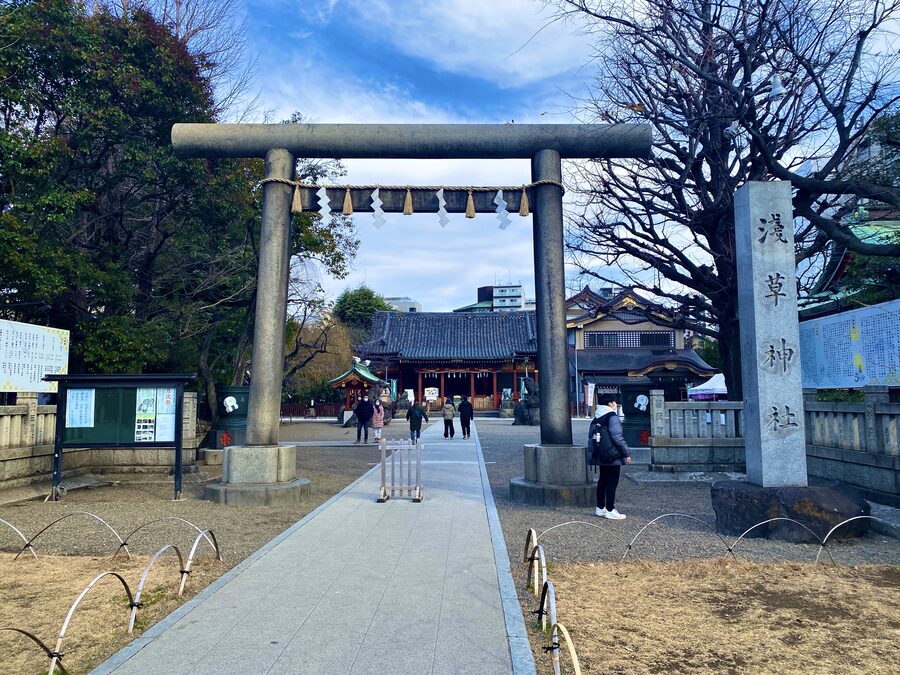 Asakusa Shrine honden, the main hall of the Sanja deities shrine