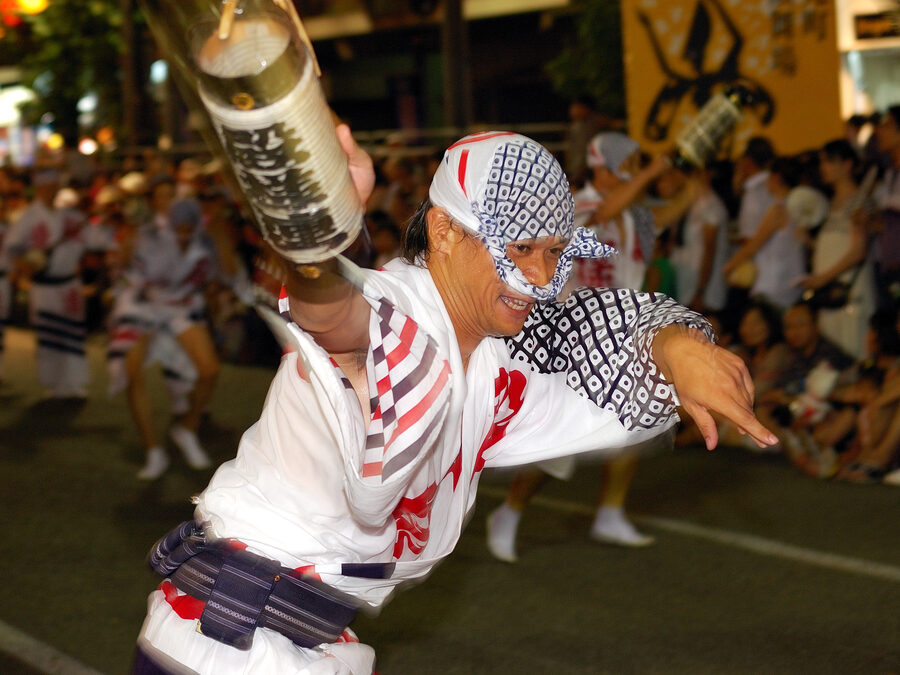 Zomeki frenzy night dance Awa Odori