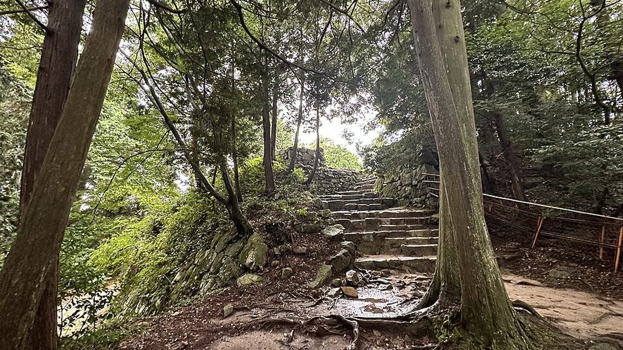 Full scale reconstruction of the upper floors of Azuchi Castle tower on display at the Nobunaga no Yakata Museum in Azuchi Shiga Prefecture