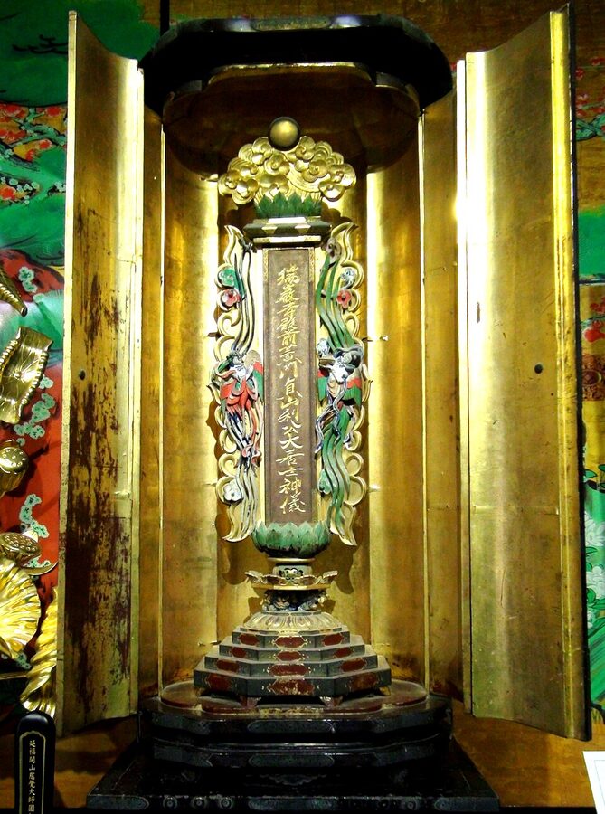 Memorial tablet ihai of Date Masamune preserved at Zuiganji temple in Matsushima Miyagi