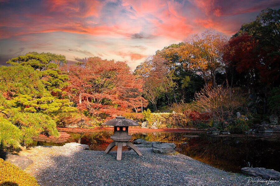 Imperial East Garden of Tokyo showing Honmaru lawn and historic walls open to public on former Edo Castle inner bailey