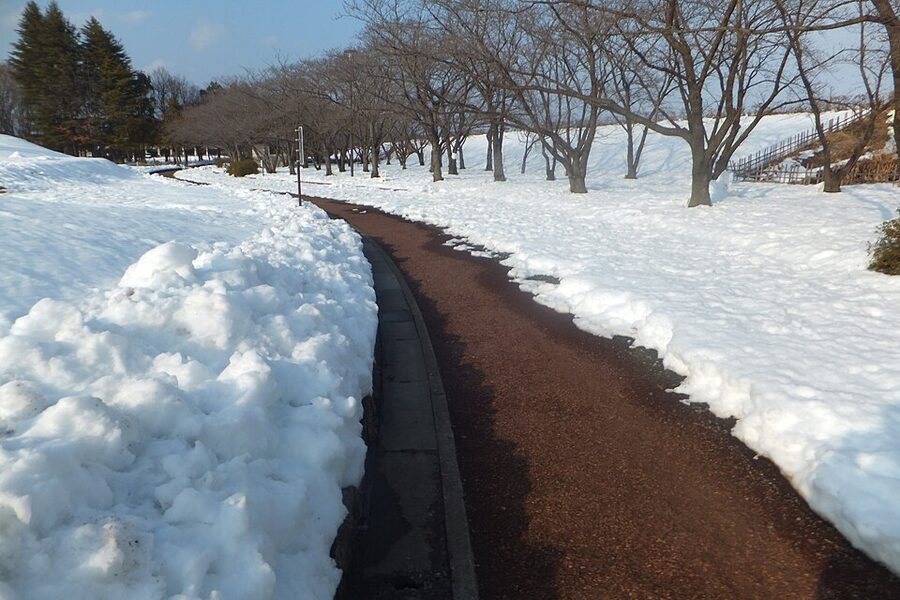 Stone memorial markers for fallen Takeda and Uesugi commanders at Hachimanbara Historic Park Nagano