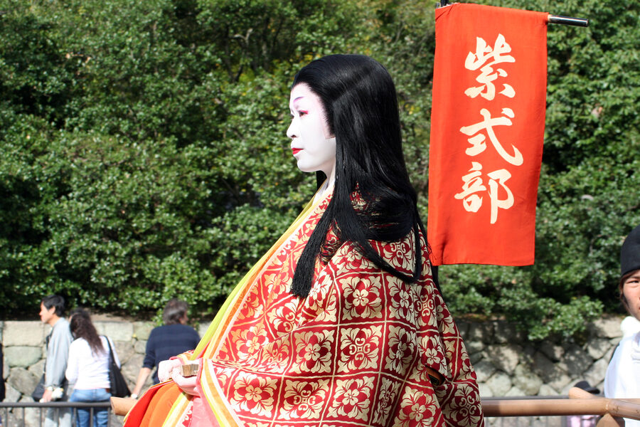Modern Heian-period costume procession at Kyoto's Jidai Matsuri festival