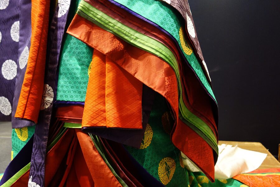 Junihitoe display at Hiraizumi Cultural Heritage Center museum