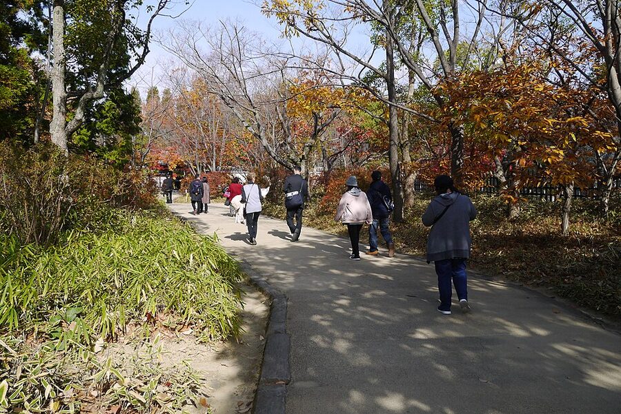 Koko-en garden the nine-garden Edo-style complex beside Himeji Castle west moat opened 1992