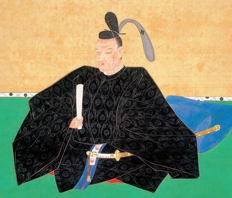 Portrait of Tsugaru Yasuchika ninth daimyo of Hirosaki Domain who petitioned the Tokugawa shogunate in 1810 to rebuild a three-storey tenshu at Hirosaki nearly two centuries after the 1627 lightning strike