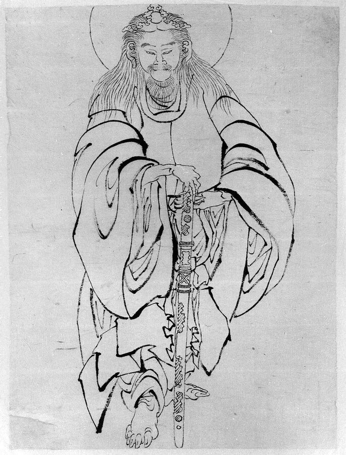 Hokusai print of Yamato Takeru