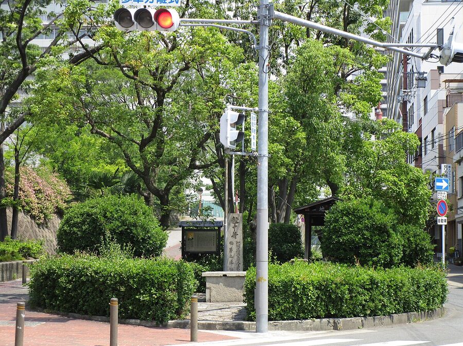 The Ecchui well in Osaka central Chuo ward the preserved well from the Hosokawa residence where Gracia lived and died