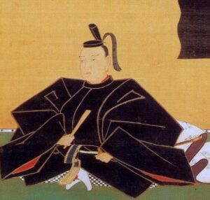 Edo-period portrait of Hosokawa Tadaoki the Tokugawa-aligned daimyo tea master and founder of the Kumamoto Hosokawa line