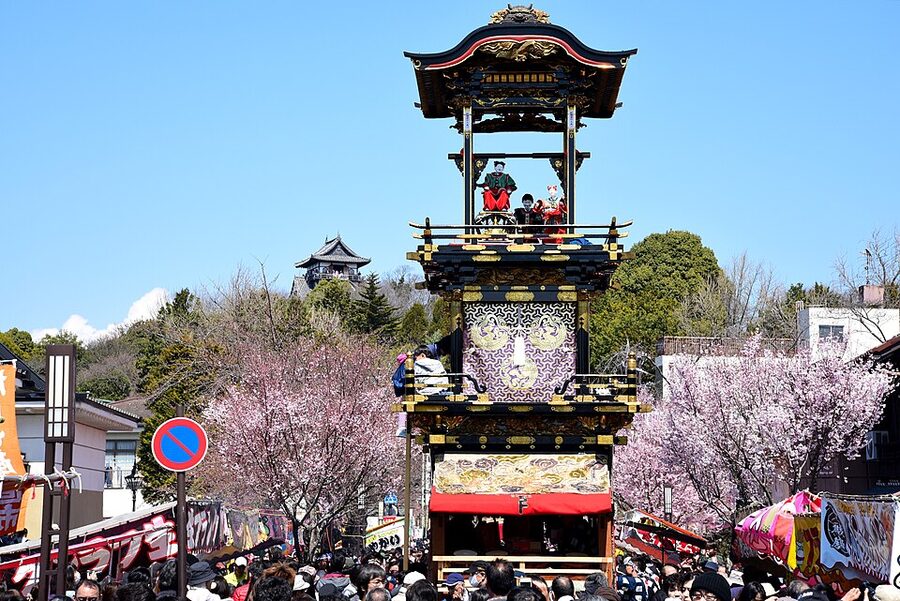 Inuyama Matsuri festival yamaboko float during the April parade