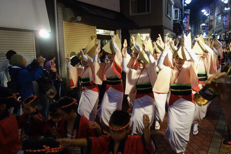 Koenji Awa Odori dancers Tokyo