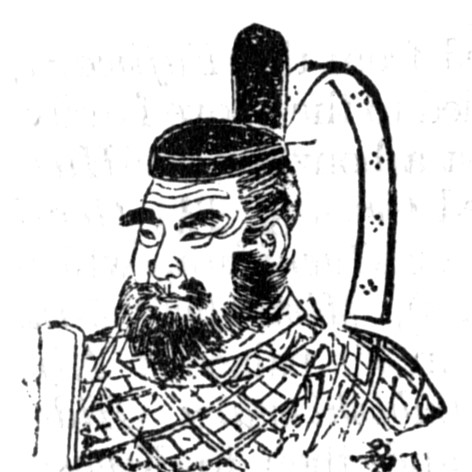 Rare near-contemporary portrait of Maeda Toshiie painted before 1600 showing Yari no Mataza the Spear Mataza in campaign dress