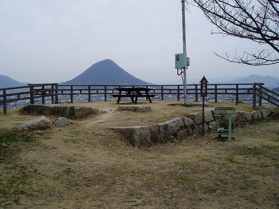 Mount Iino, the Sanuki Fuji, seen from atop Marugame Castle
