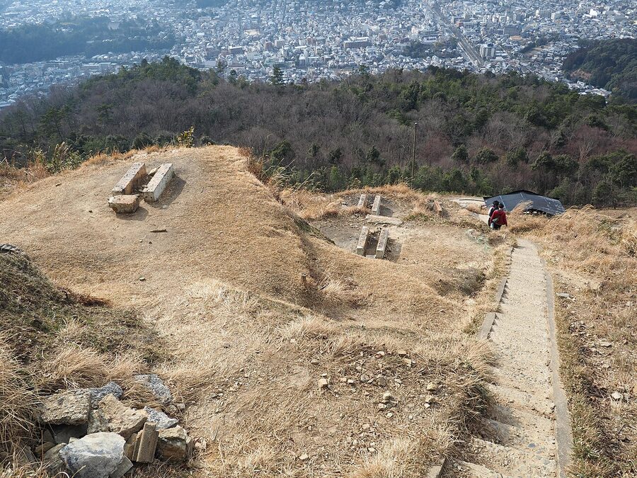 The summit of Mount Daimonji in Kyoto, where the dai character fire is lit during Gozan no Okuribi