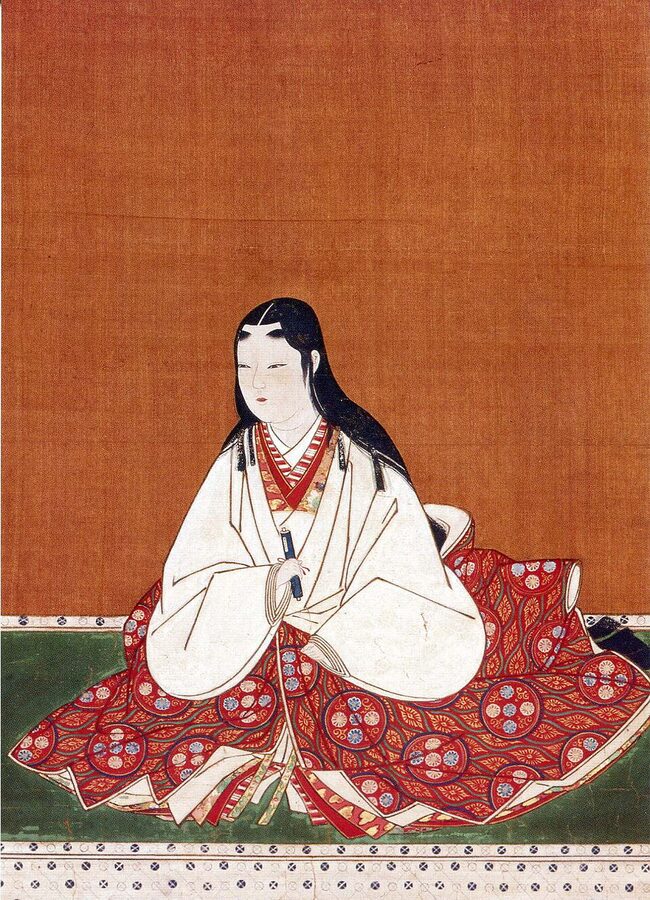 Oichi no Kata Nobunaga's sister wife of Azai Nagamasa later remarried Shibata Katsuie in a traditional Japanese portrait