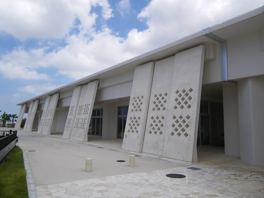 Okinawa Karate Kaikan dojo interior, the main training hall