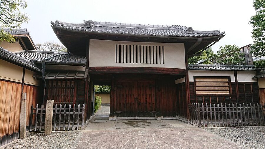 Front gate of the Omotesenke Fushin-an estate in Kyoto, home of the Omote Sen family tea school