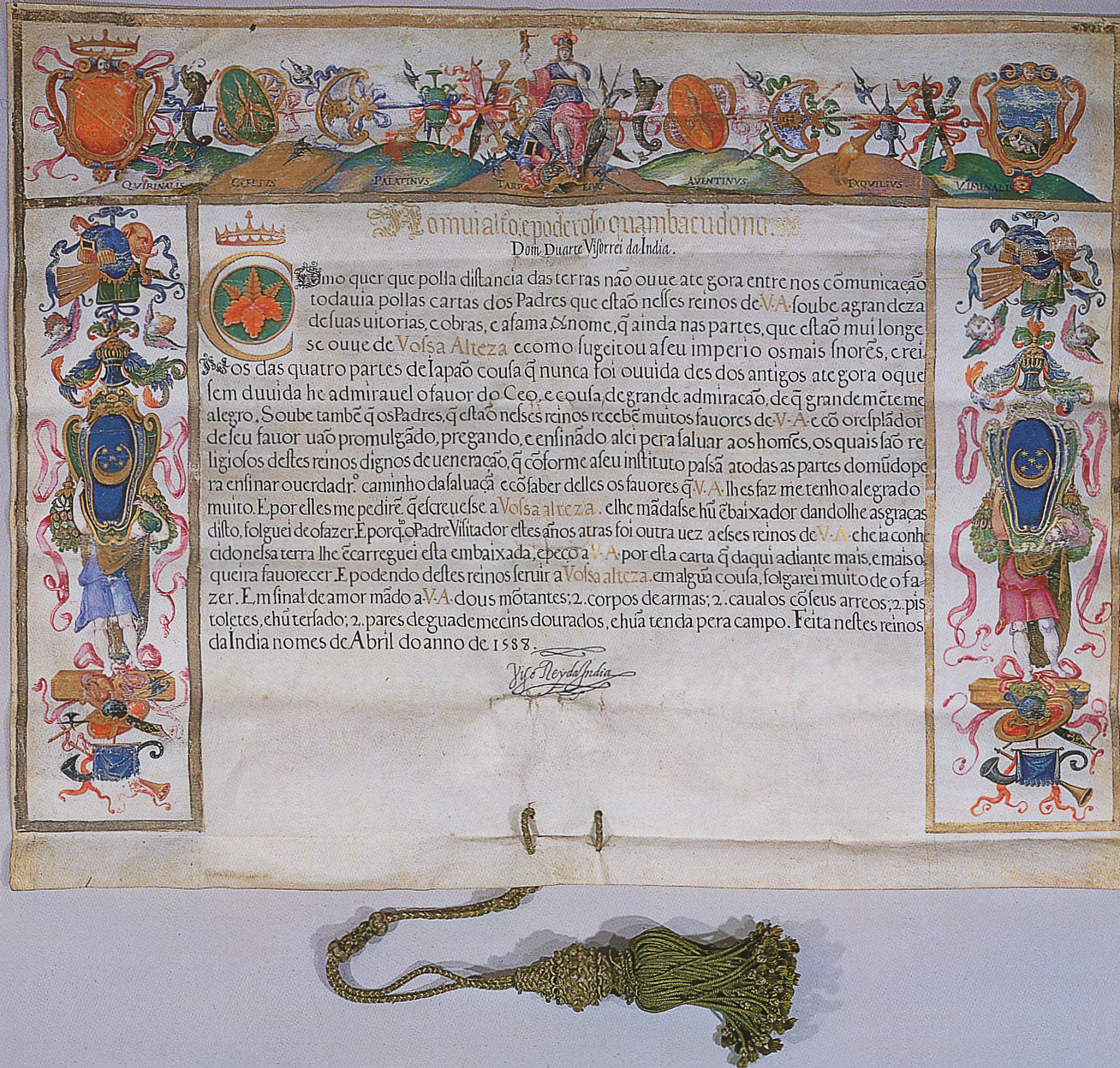 Portuguese diplomatic letter to Hideyoshi