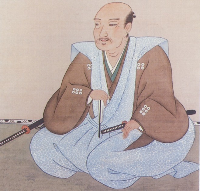 Edo-period portrait of Sanada Yukimura Nobushige held at Ueda City Museum, an unknown artist's depiction in ceremonial court dress