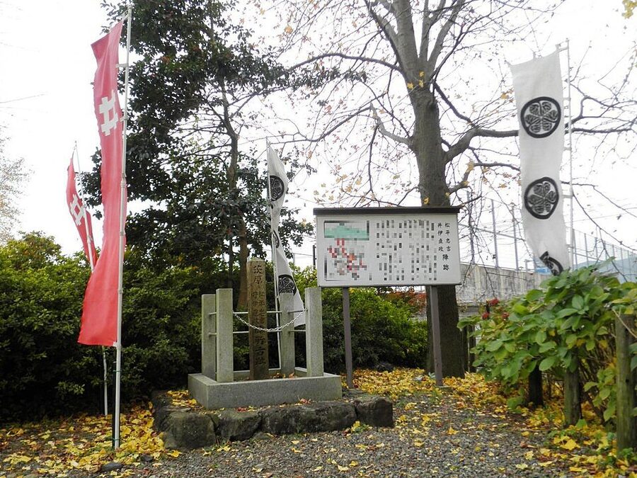Stone marker at the Sekigahara position where Ii Naomasa opened the battle on 15 September 1600