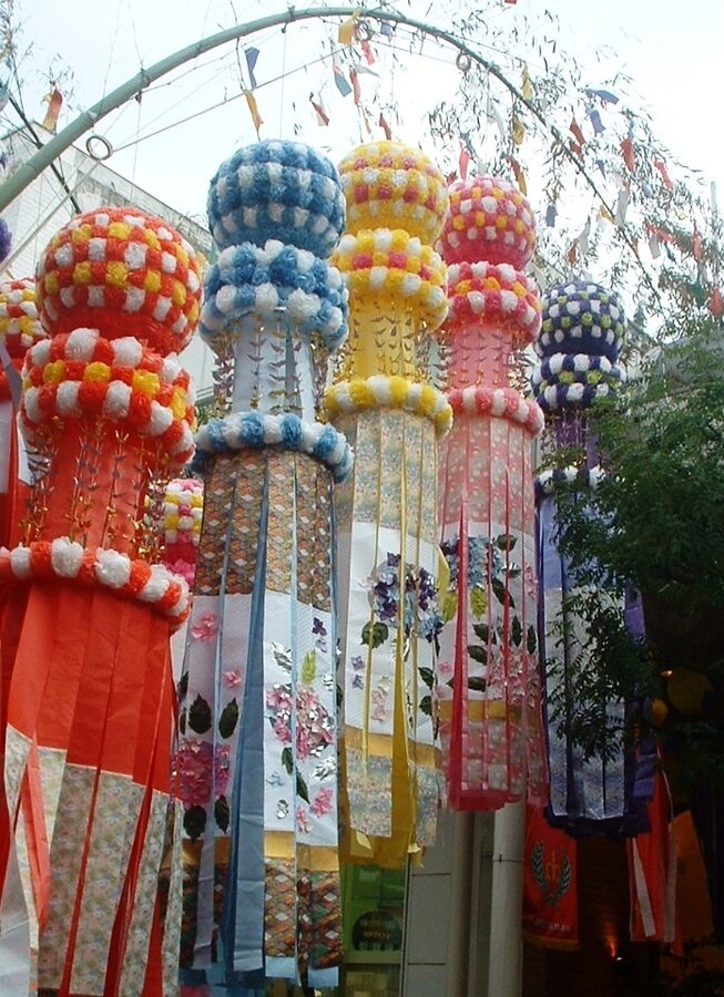 Sendai Tanabata streamers in 2005
