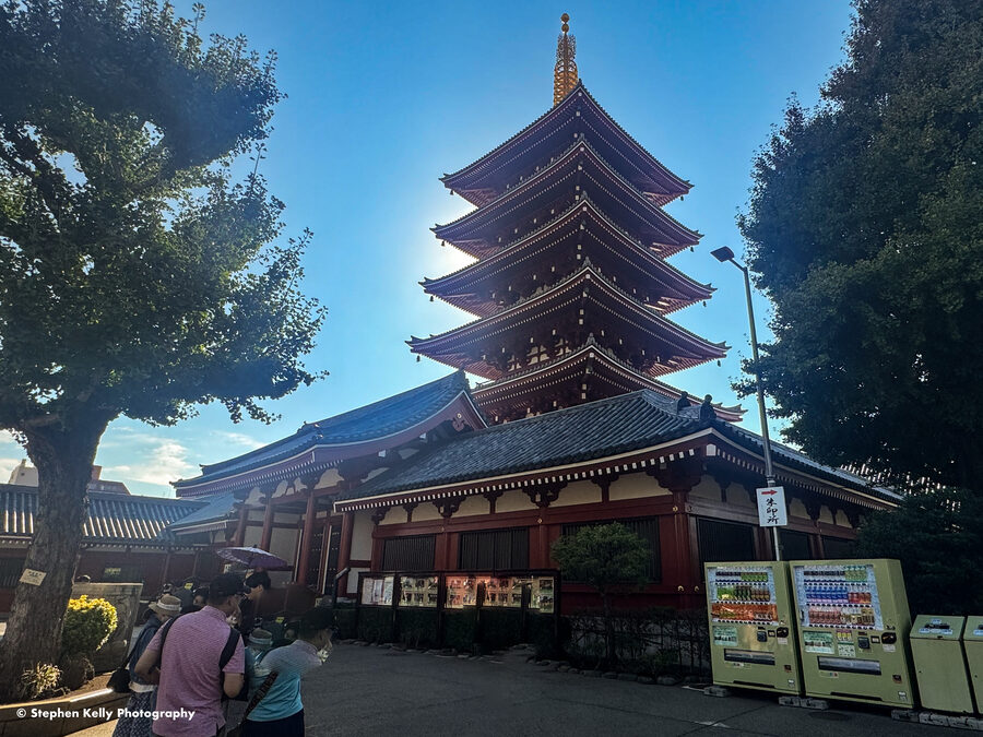 Five-storey pagoda at Senso-ji temple in Asakusa