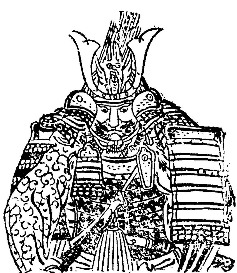 Edo period portrait of Shibata Katsuie senior general of Oda Nobunaga and adoptive father of Maruoka castle founder Shibata Katsutoyo