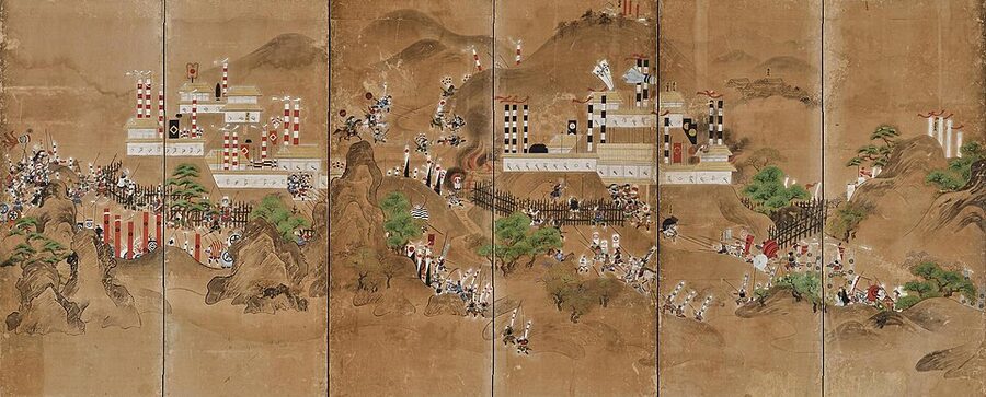 View of the Shizugatake ridge where the 1583 battle between Hashiba and Shibata forces was decided