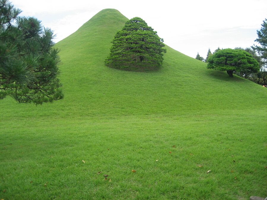 Suizenji pond garden Kumamoto with Noh stage