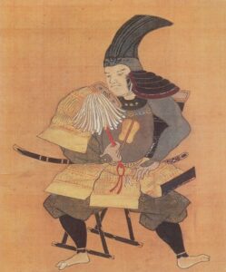 Edo-period portrait of Takenaka Hanbei real name Takenaka Shigeharu brilliant young military strategist for Hashiba Hideyoshi