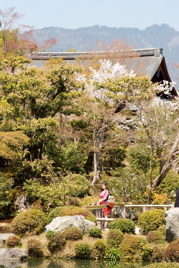 Stone arrangement detail at Tenryu-ji oldest surviving Muso design
