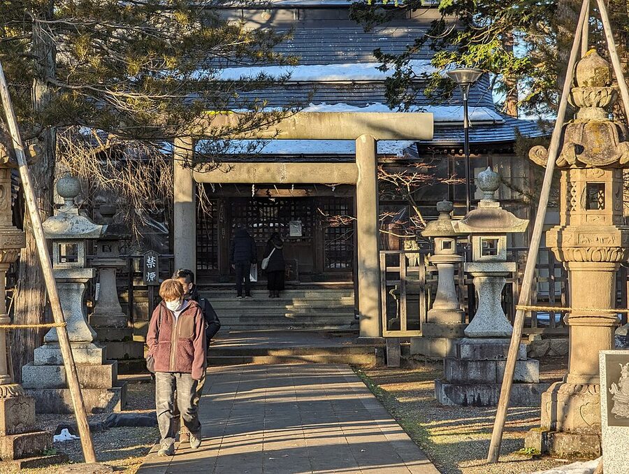 Main precincts of Uesugi Shrine at Yonezawa Yamagata