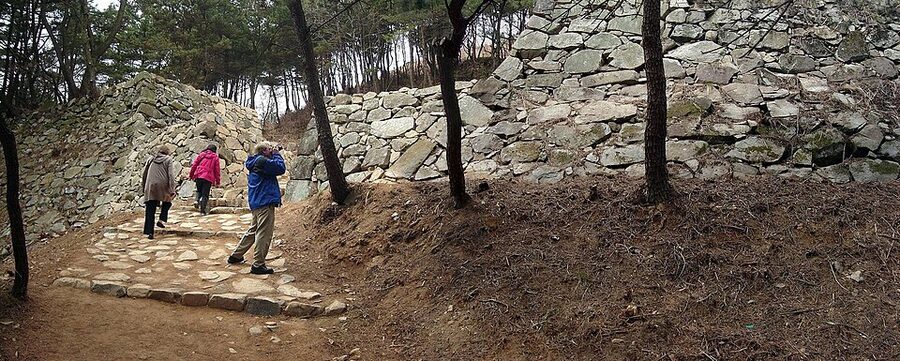 Stone remains of the Seosaengpo Japanese wajo fort near Ulsan South Korea