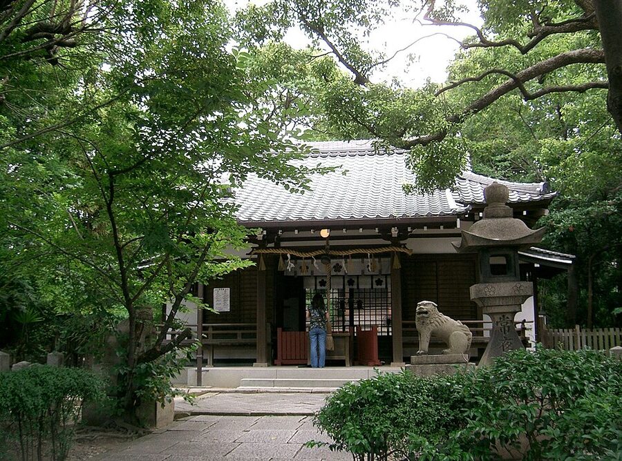 Main worship hall of Yasui Shrine in Tennoji ward of Osaka