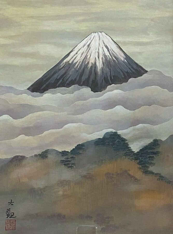 A Yokoyama Taikan view of Mt Fuji of the kind collected at Adachi