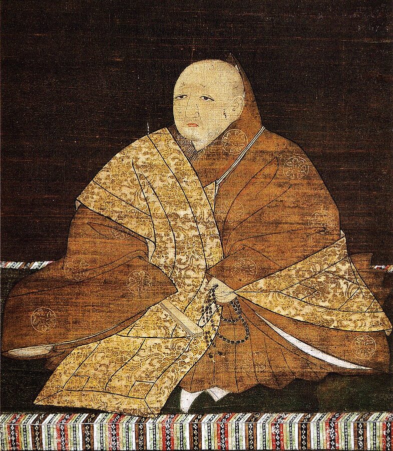 Portrait of Ashikaga Yoshimitsu third Ashikaga shogun who unified the Northern and Southern Courts in 1392 and built the Golden Pavilion in 1397