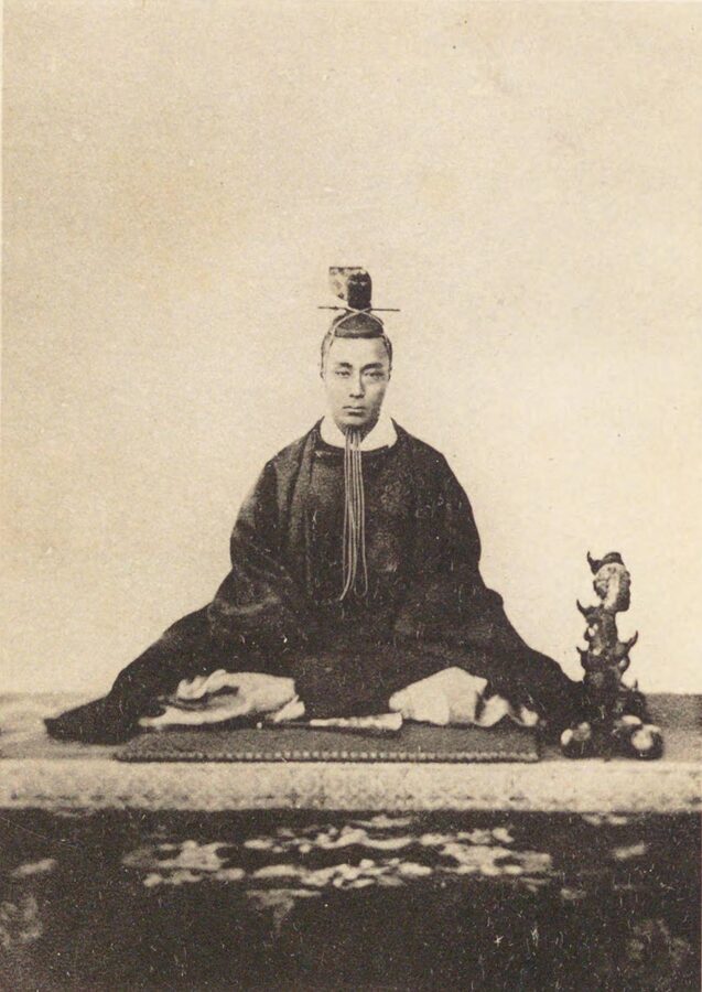 Photograph of Tokugawa Yoshinobu the 15th and last shogun of Japan in formal dress